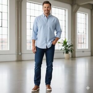 Levi's 514 Straight Fit Denim Jeans Men W42 L32‎ Blue Dark Wash 100% Cotton